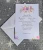cod - 0102
Invitatie de nunta din carton ornament florar
Plicul este alb
Pretul este final si contine plic
TVA iar inscriptionarea si montajul
sunt gratuite. 